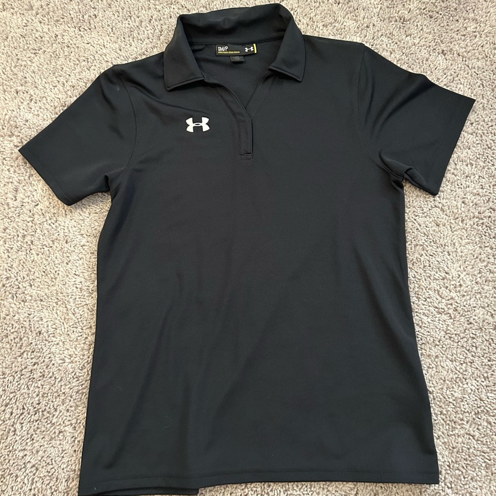 Black Under Armour short sleeve polo